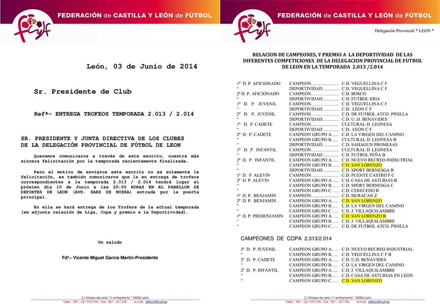 Títulos de Liga 2013/14