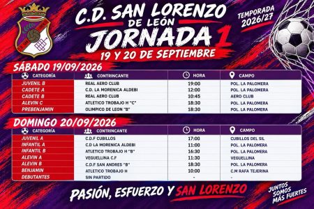 HORARIOS JORNADA 1 2026/27